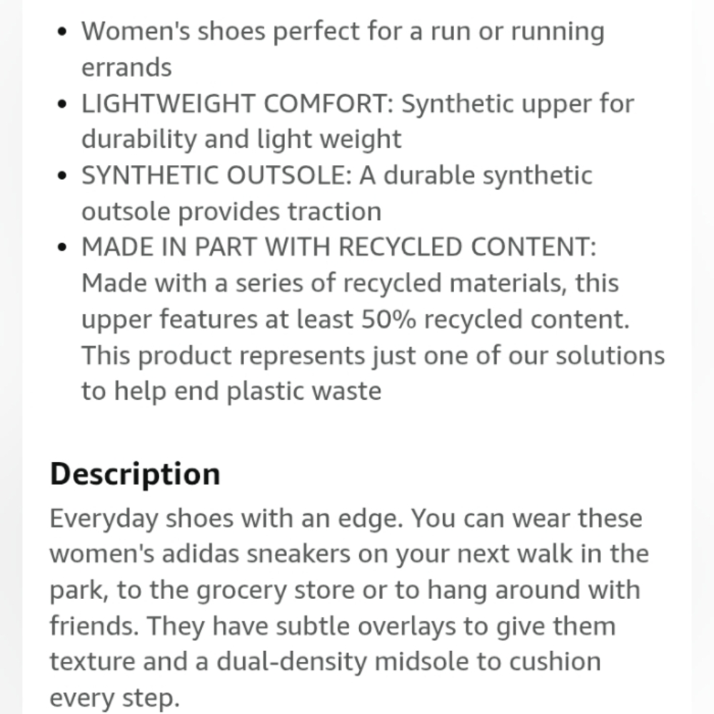 adidas Women's Brevard Running Shoes 7 - Picture 5 of 6